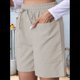 thumbnail image 4 of Pantalones Cortos Casuales Omen con Cordón Ajustable, Cintura Elástica Cómoda, Pantalones Cortos de Verano con Bolsillos, Color Albaricoque M, 4 of 7