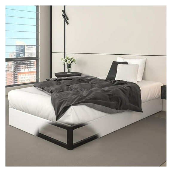 Twin Box Spring Bed Base 9 Inch High, 1500 LBS Heavy Duty Metal Mattress Foundation with Fabric Cover, Easy Assembly, Quiet Noise Free, Non Slip