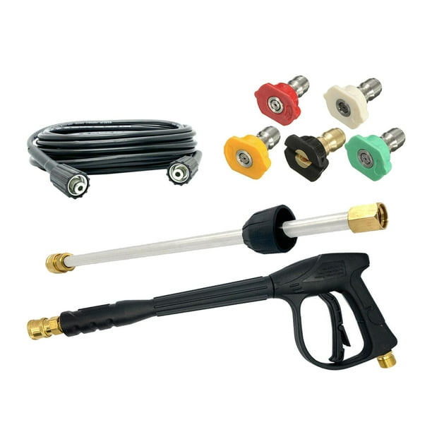 Juego de pistola hidrolavadora de 2200 PSI, hidrolavadora de repuesto con extensión, 15M manguera