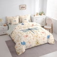 thumbnail image 2 of Erosebridal Blue Dragonfly 7-Piece Bedding Comforter Set,Vintage Floral King Bedding Sets For Girls Women,Reversible, 2 of 7