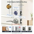 thumbnail image 4 of Veise Wifi Fingerprint Smart Lock, Keyless Entry, Digital Keypad Deadbolt, App Remote Control, Easy Installation, Matte Black, 4 of 9