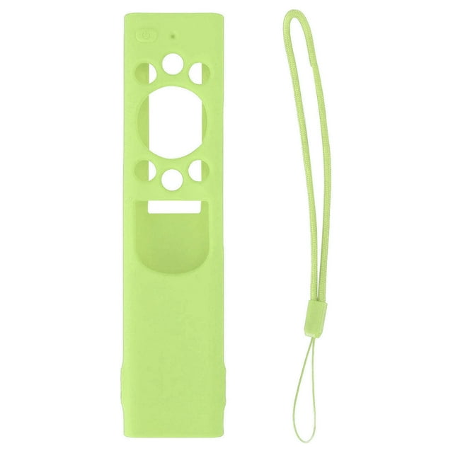 Remote Control Silicone Protective Cover, Full Protection Anti Drop Remote Control Cover With Lanyard For Household Luminous Green