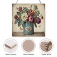thumbnail image 3 of Succulent Bouquet Home Wood Sign Wall Decor, Rustic Hanging Home Decor Signs Farmhouse Decorative Floral Wall Art Plaque for Bedroom Living Room Bathroom Kitchen 12"x12", 3 of 8