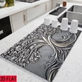 thumbnail image 6 of 2D flat 1 kitchen stove cover, simple and artistic pattern design, Nordic-style kitchen mat, coffee machine mat, operation counter decoration, the first choice for kitchen gifts. The size is 28.3x20., 6 of 11