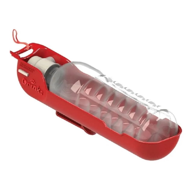 Bebedero Perro Viaje Paseo Plast Pet Drinks Rojo 500ml Plast Pet 937 Pet Drinks Rojo 500ml