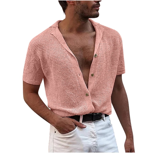COM1950s Shorts pour Hommes, Shorts Courts pour Hommes, Blouse à Manches Courtes Col Rabattu pour Hommes, Manches Courtes pour Hommes, Shorts Courts pour Hommes