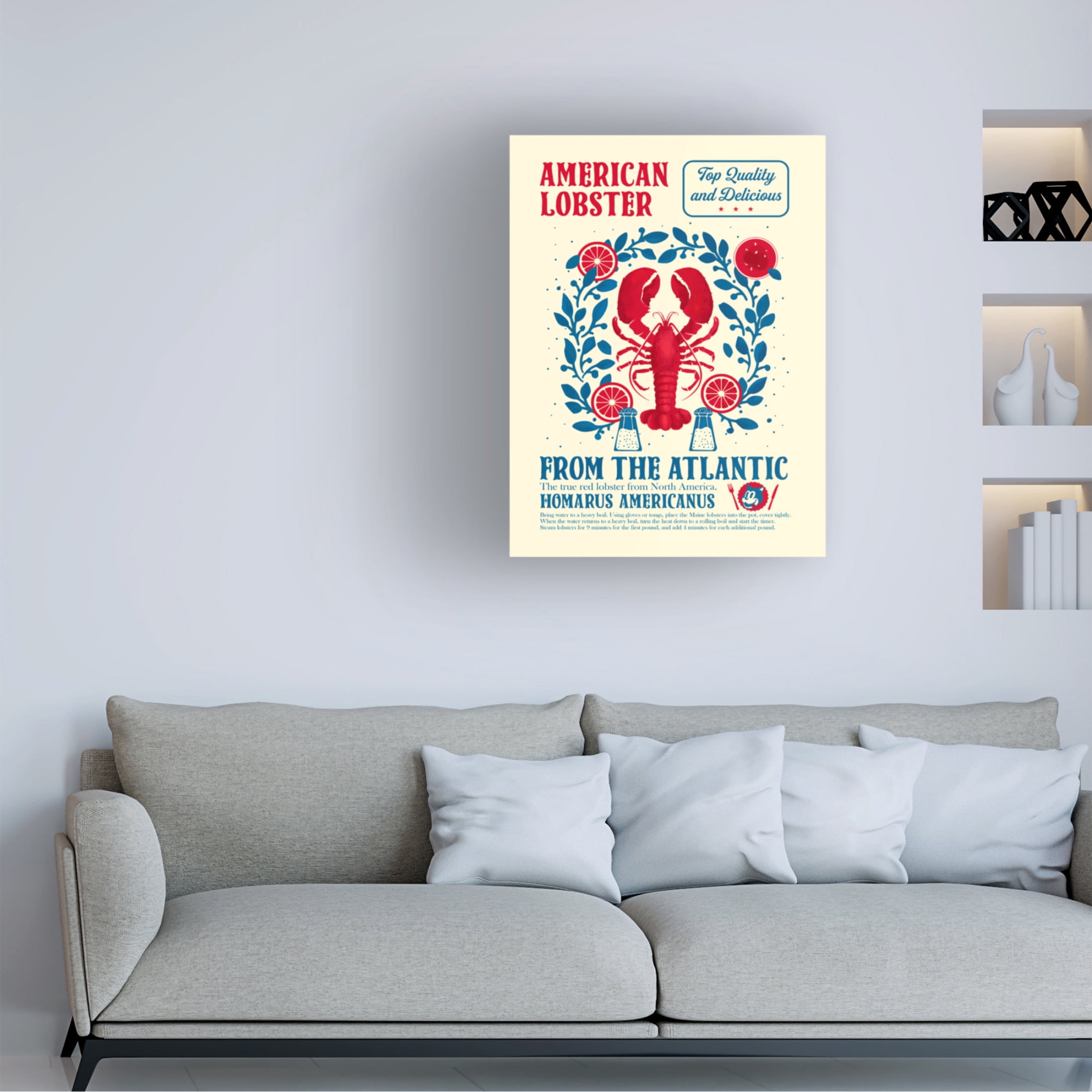 Trademark Fine Art Dionisis Gemos Lobster kitchen print Canvas Wall Art