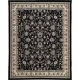 thumbnail image 1 of Unique Loom Kashan Traditional Floral Area Rug, 8 x 10 Feet, Black/Gray, 1 of 2