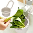 thumbnail image 2 of White Sink Strainer Basket - Hanging Sink Colander Drain Basket, Upgrade Quicks Draining Tool with Bottom Release for Mess-Free Hands-Free Cleanup, 5X4X3In, 1Pcs, 2 of 6