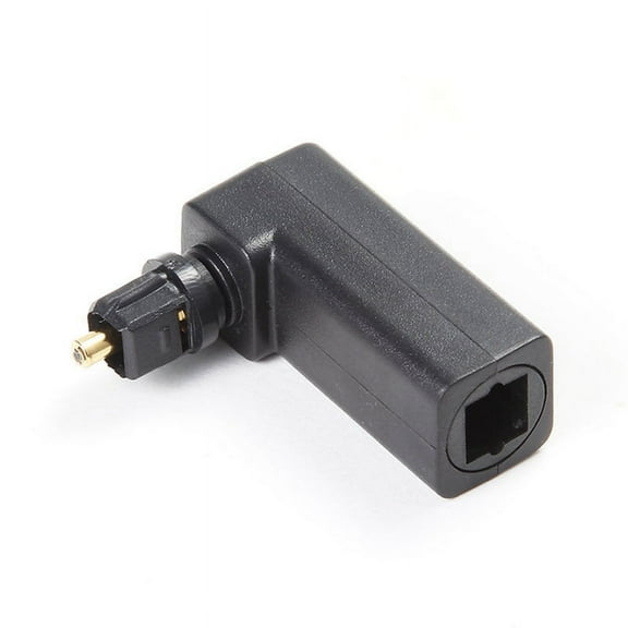 1Pcs Toslink 90 Degree Optical Audio Cable Adapter Male to Female Right Angle 360 Rotates PC TV DVD Stereo Optical Cable