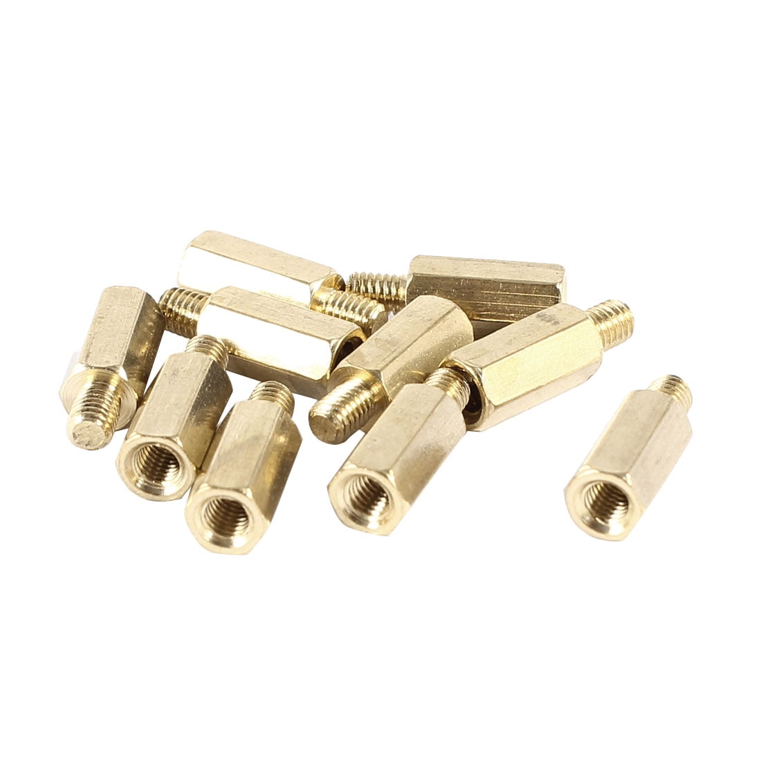 M3 Female Thread Brass Standoff Spacer 10mm Length 30 Pieces 