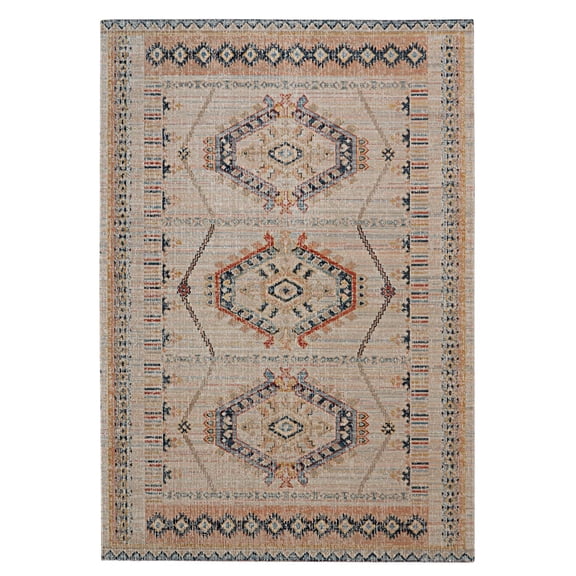 Linon Great Zero Ivory 5' X 7'6" Rectangle Area Rug RUGGZ1258
