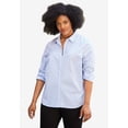 thumbnail image 4 of Ellos Women's Plus Size Long Sleeve Button-Down Shirt Oversized Tunic Blouse, 4 of 5