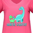 thumbnail image 3 of Inktastic Auntie-saurus Cute Brontosaurus Family Women's Plus Size V-Neck T-Shirt, 3 of 4