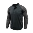 thumbnail image 2 of JTieacloth Classic Collared Shirt with Pocket Mens 2 Pack Cotton T Shirt Crew Neck Long Sleeve Tee Shirts Hipster Hip Hop Longline Casual Tops Gym Muscle Shirts Gray L, 2 of 5