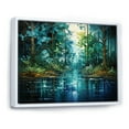 thumbnail image 2 of Designart "modern Forest River Pulse II" Landscape Lake River Floater Framed Wall Decor, 2 of 7