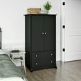 thumbnail image 6 of Prepac Sonoma Wardrobe Cabinet: Armoire Dresser for Bedroom with Adjustable Shelf. Features 2-Door Wardrobe Closet & 2 Drawers, Ideal Closet for Bedroom, 22"Dx31.5"Wx58.75"H, Black - BDC-3359-K, 6 of 11