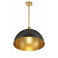 thumbnail image 5 of Crystorama Soto 1 Light Matte Black & Antique Gold Pendant - 20"W x 13.25"H, 5 of 10