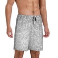 thumbnail image 2 of Fotbe Silver Mosaic Pantalones Cortos de Pijama para Hombre, Ropa de Dormir, Pantalones de Pijama Cortos para Hombre-X-Large, 2 of 6