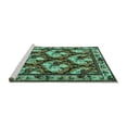 thumbnail image 2 of Ahgly Company Machine Washable Indoor Rectangle Animal Turquoise Blue Traditional Area Rugs, 5' x 7', 2 of 4
