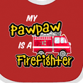 thumbnail image 4 of Inktastic My Pawpaw is a Firefighter with Fire Truck Boys or Girls Baby Bib, 4 of 4