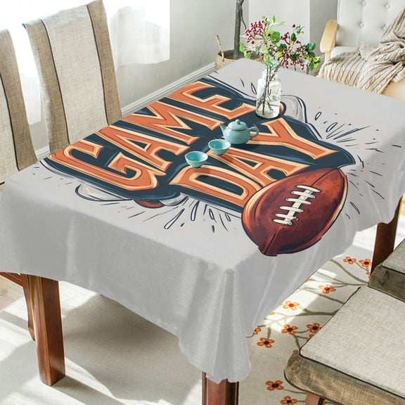 Yayeee Tablecloths 54" x 54" Rectangle Wrinkle Resistant Party Table Cover, Game Day