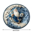 thumbnail image 3 of 3D Blue Santa Spiral Staircase Round Rug - Soft Non-Slip Washable Floor Mat for Living Room, Bedroom Entryway & Festive Holiday Decor, 3 of 7