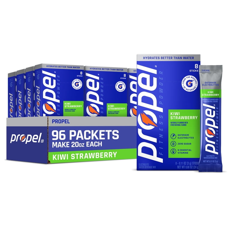 Propel Strawberry Kiwi Electrolyte Powder Mix, 0.11 oz, 96 Packets photo 1