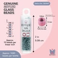 thumbnail image 3 of Miyuki Delica Seed Beads – Size 11/0 (1.6 mm), DB1847, Duracoat Galvanized Seafoam, 7.2 g, Approx. 1440 Beads, 3 of 7