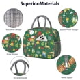 thumbnail image 4 of Womens Green Christmas Santa and Snowman Pattern Lunch Box for Work,Insulated Lunch Bag for Women,Loncheras Para Mujer,Leakproof Adult Lunch Bag for Work,Beach,Travel,Picnic,Camping, 4 of 7