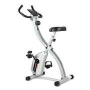 MaxKare Folding Exercise Bike Magnetic Stationary Folding Indoor Cycling Bike with Adjustable Resistance & LCD Monitor & Pulse Sensor for Home Maximum Weight 250 Lbs.