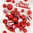thumbnail image 3 of 65 pcs Christmas Balls Ornaments Set, Shatterproof Christmas Decorations with Hand-held Gift Package for Xmas Tree/Holiday/Wedding/Holiday/Party Decor (Red), 3 of 7