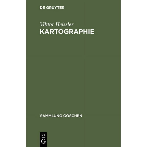 Sammlung Göschen Kartographie, Book 30, (Hardcover)