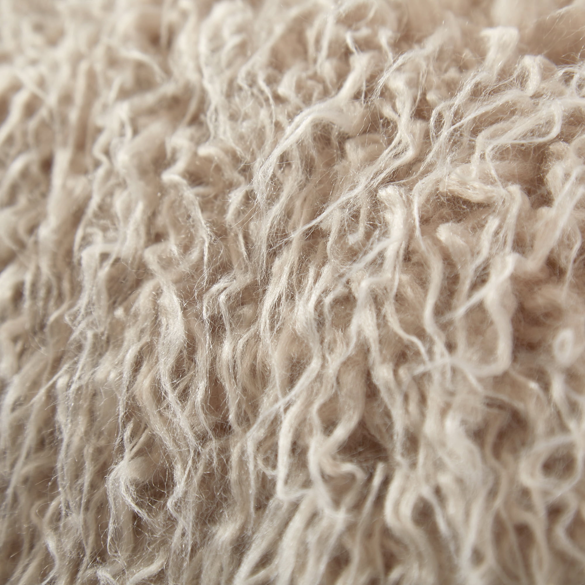 Better Homes & Gardens Mongolian Faux Fur Oblong Pillow, 12 x 21, Taupe