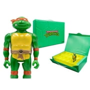 Super7 TMNT ReAction Michelangelo (Metallic Ver.) & Carry Case SDCC 2021 Exclusive Figure (With Bonus)