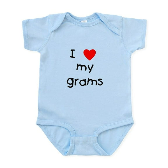 CafePress - I Love My Grams Infant Bodysuit - Baby Light Bodysuit, Size Newborn - 24 Months