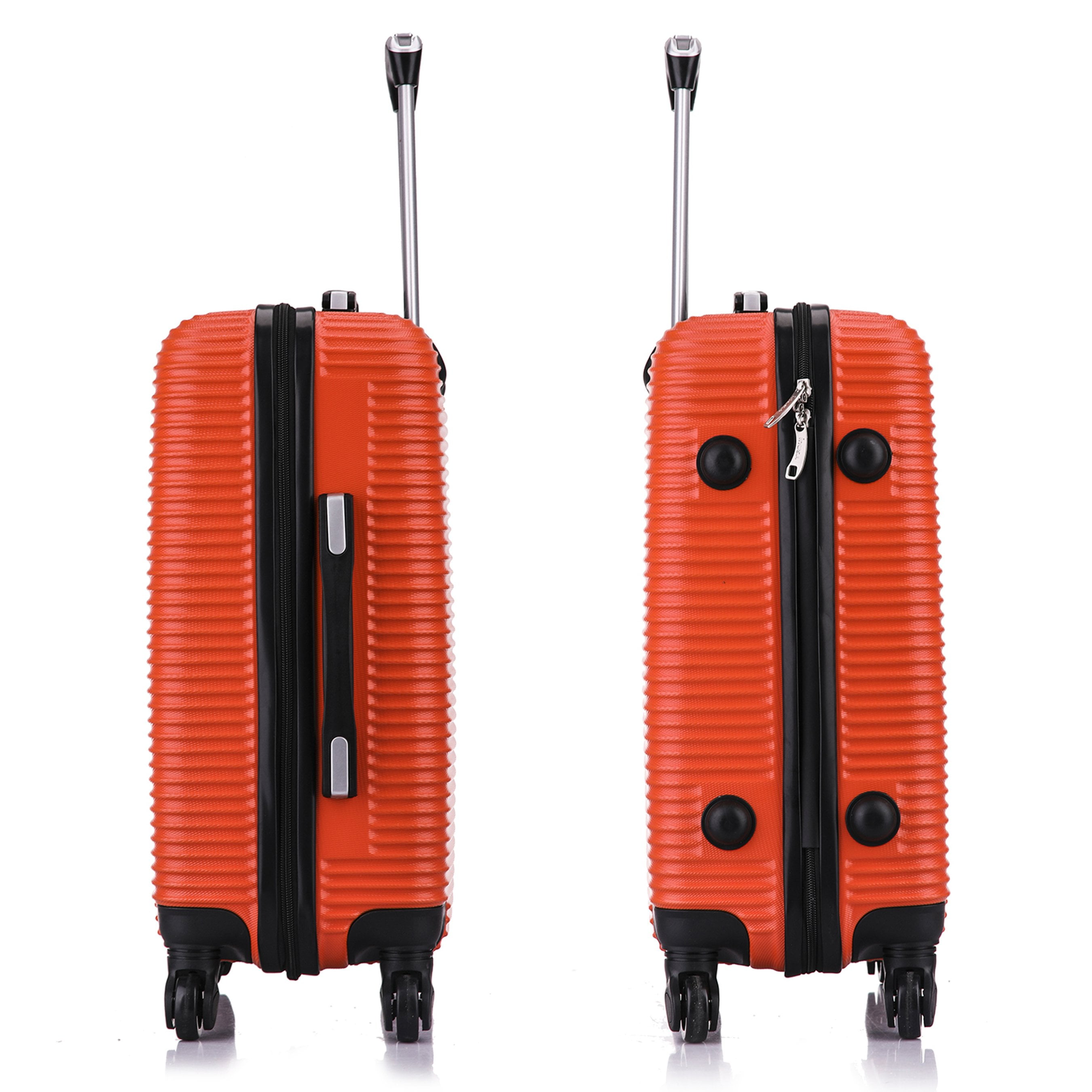 InUSA Royal 20" Hardside Lightweight Luggage with Spinner Wheels, Handle, and Trolley, Orange