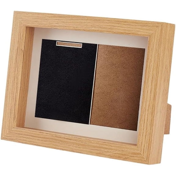 Medal Display Shadow Box Peru Medal Display Case Natural Wood Photo Frames with Clear Window