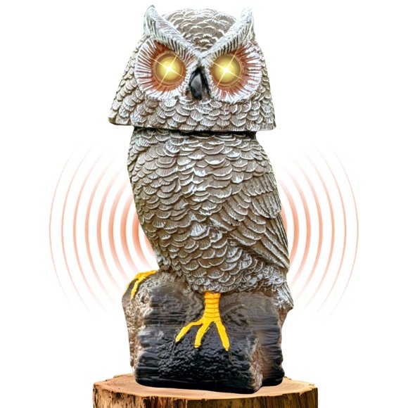 Estatua de jardín Ugold búho solar con sensor de movimiento 41x18 cm