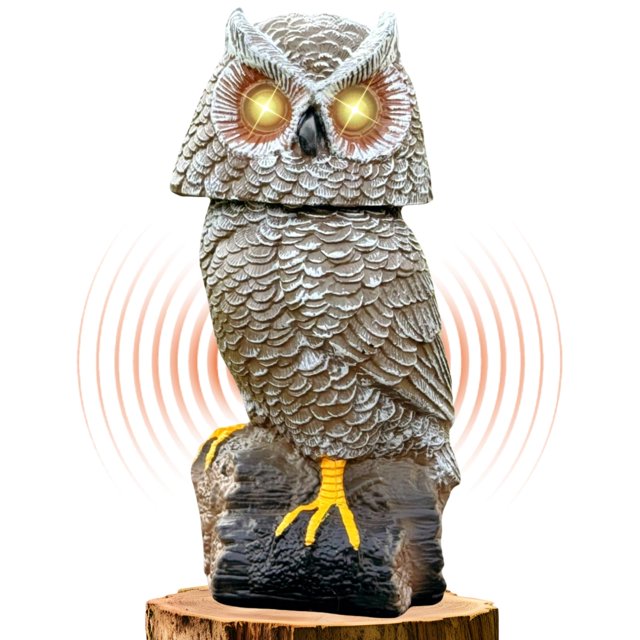Estatua de jardín Ugold búho solar con sensor de movimiento 41x18 cm