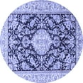 thumbnail image 1 of Ahgly Company Indoor Round Medallion Blue Traditional Area Rugs, 8' Round, 1 of 4