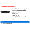 thumbnail image 2 of Rear Left Door Handle - Compatible with 2007 - 2013 Chevy Avalanche 2008 2009 2010 2011 2012, 2 of 2