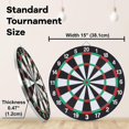 thumbnail image 2 of Dart Board Set,double-sided 15 Inch Dartboard Game With 6 Brass-plastic Darts,man, 2 of 4