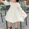 thumbnail image 2 of WEAIXIMIUNG Robes d'Été Mignonnes pour Filles 10-12 Longues Printemps Douces pour Fille Dentelle Manches Longues Douces Décontractées Col Rond Robe Ample pour 1 à 6 Ans, 2 of 9