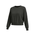 thumbnail image 4 of Maplenight Women's Cropped Crew Neck Sweatshirt Long Sleeve Casual Pullover Tops Loose Fit Fall Sweatshirts, 4 of 6