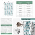 thumbnail image 6 of Teal Blue Grey Botanical Tie Up Curtains for Windows, Adjustable Balloon Window Shades, Spring Floral Summer Farmhouse Kitchen Window Treatments Farmhouse Short Curtains with Rod Pocket 42"x45", 6 of 8