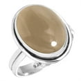 thumbnail image 1 of 925 Silver Ring For Women - Teens Brown Smoky Topaz Stone Silver Ring Size 6.5 June Birthstone Elegant Silver Ring Size 6.5 Gift For Wife On Easter 925 Silver Jewelry With Gemstone, 1 of 5