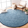 thumbnail image 2 of SAFAVIEH Capri Blair Diamond Wool Area Rug, Navy, 7' x 7' Round, 2 of 7