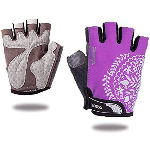 VEBE Women's Biking Cycling Gloves Non-Slip Shockproof Short Finger Gloves Outdo