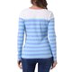 thumbnail image 3 of BLUSA CHIC PARA MUJER INSPIRE A RAYAS CON BLOQUE DE COLOR DE MANGA LARGA T-SHIRT CASUAL TAMAÑO S AZUL CLARO Y OSCURO, 3 of 6